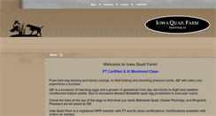 Desktop Screenshot of iowaquailfarm.com